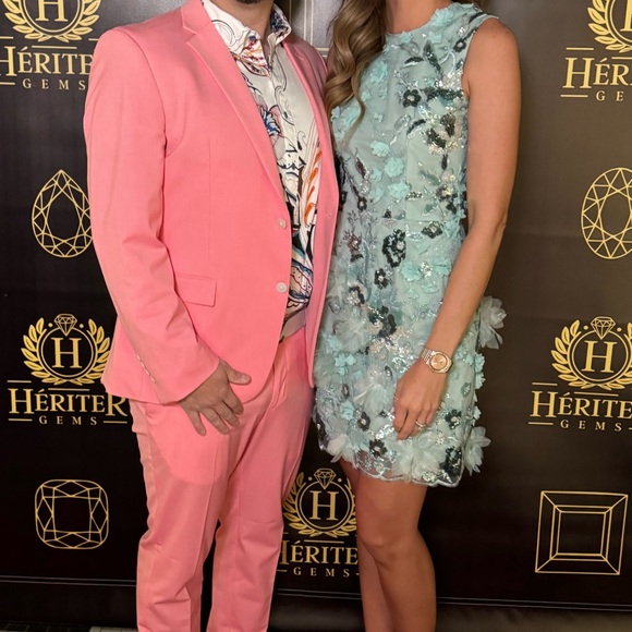 Helsi 3D Sheath Dress in Sage - Picture 11 of 11